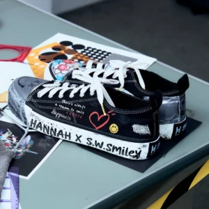 Sneakers: "HANNAH x S.W.SMILEY Custom-Built Raw Edition"